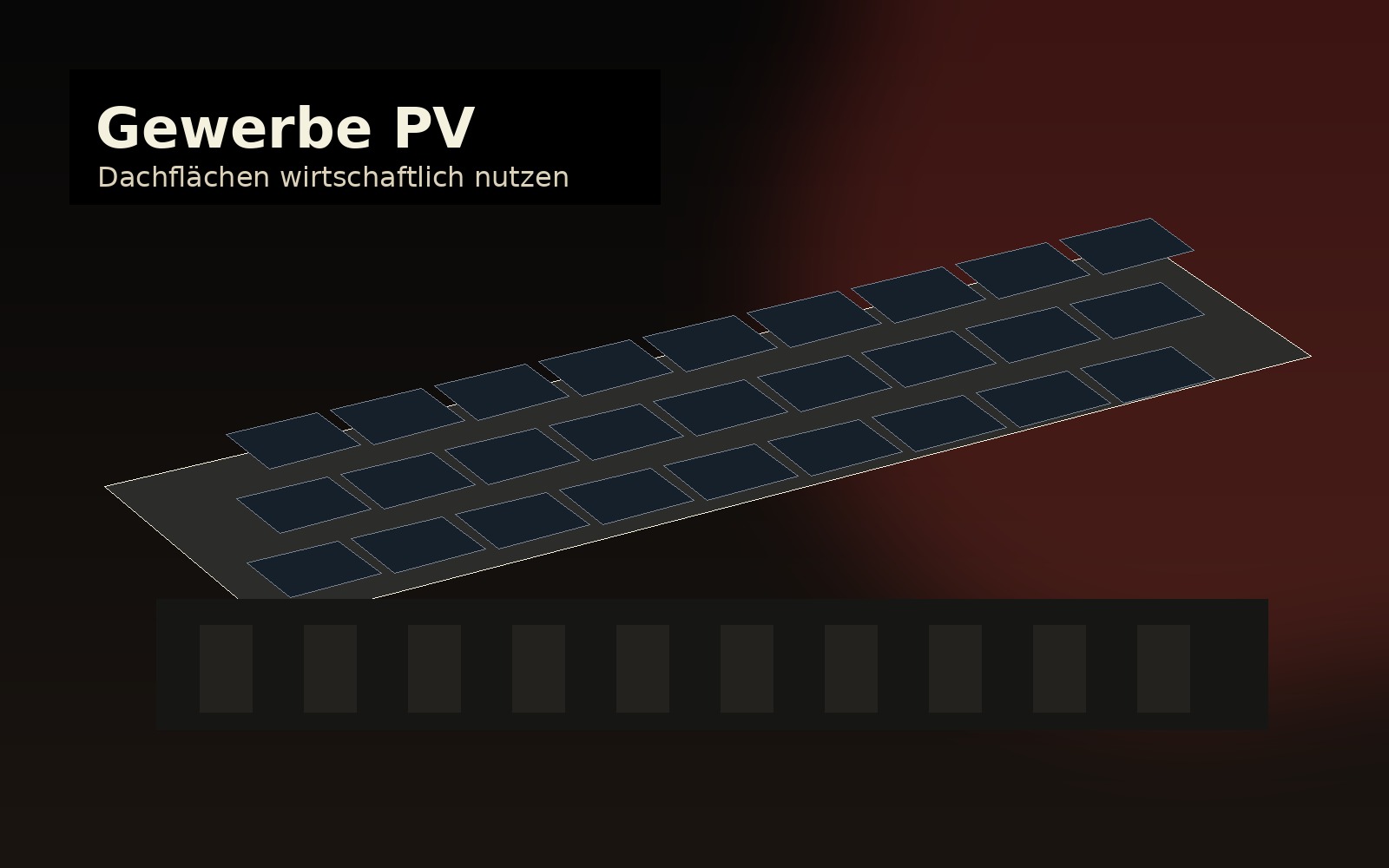 Gewerbedach mit Photovoltaik